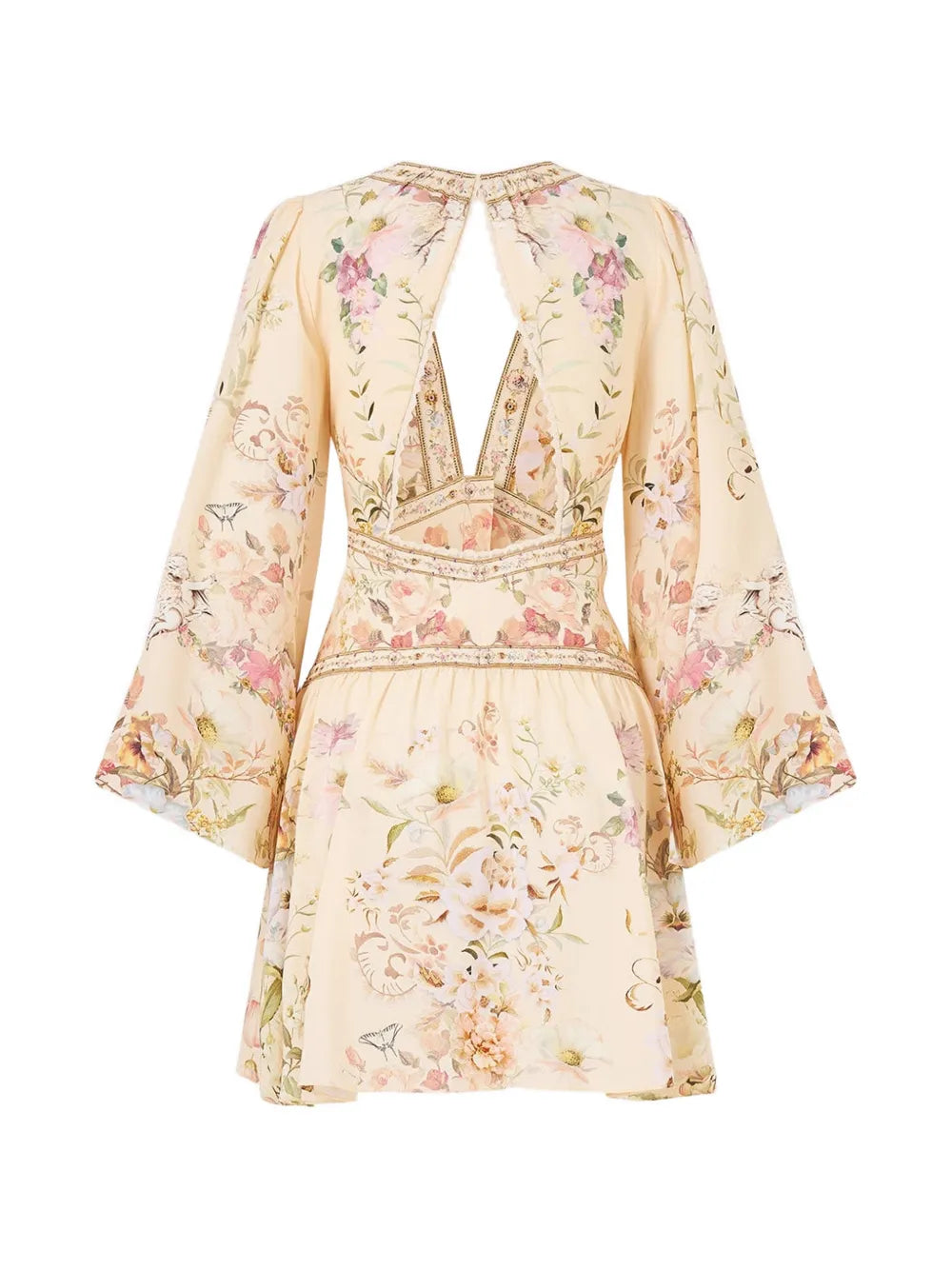 floral-print mini dress