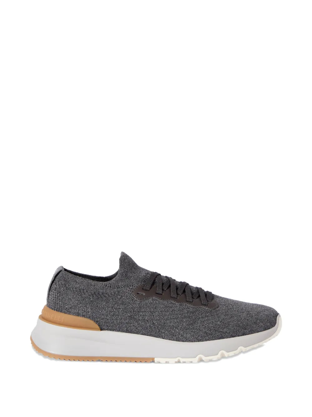 cotton knit and semi-polished calfskin runners
