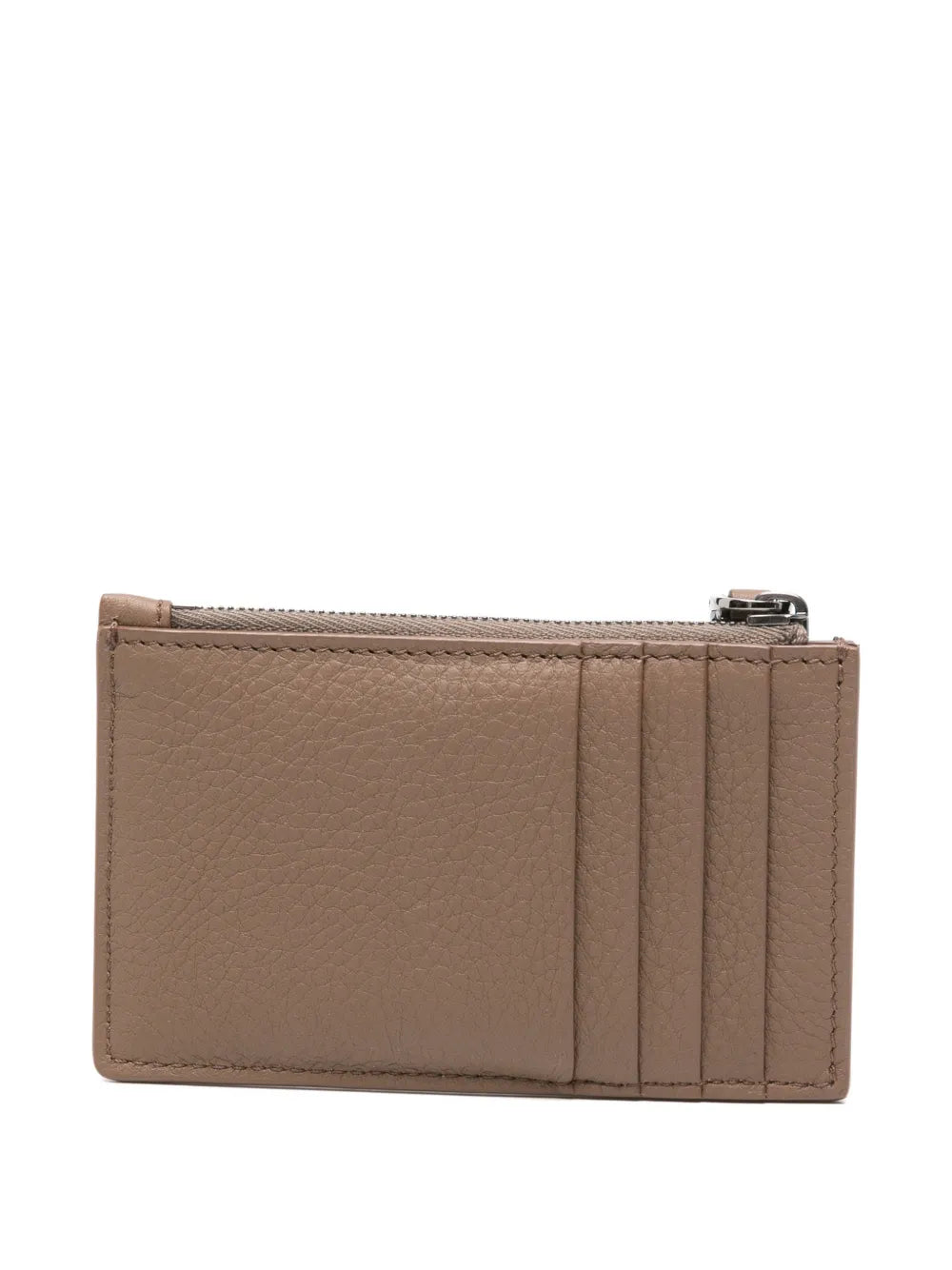 Monili-embellished leather card holder