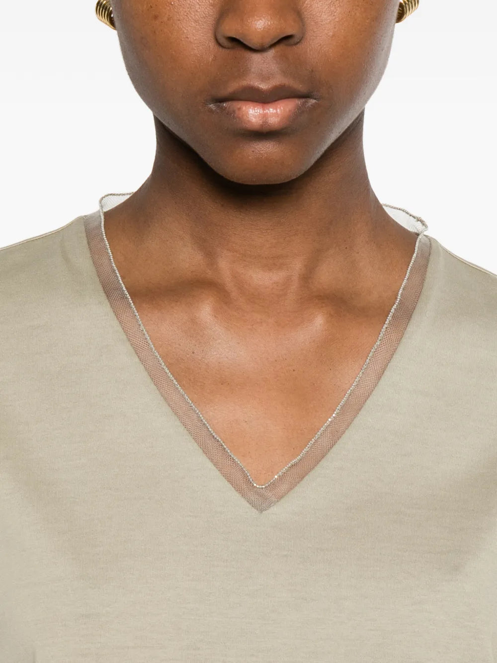 V-neck short-sleeve T-shirt