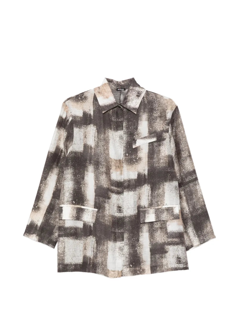 abstract-print shirt