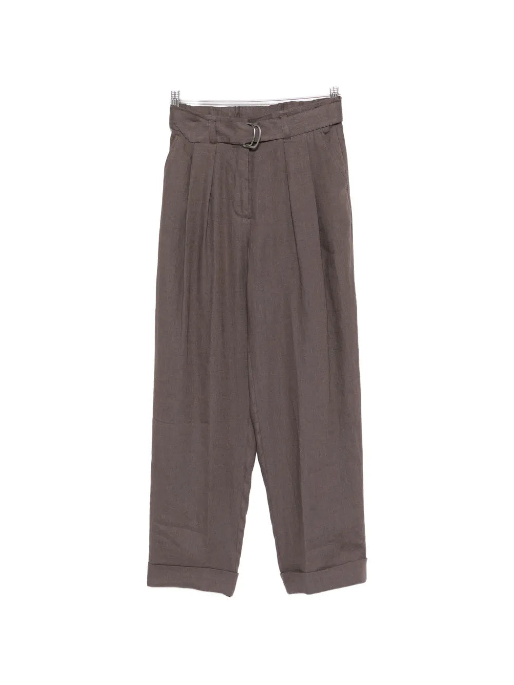 belted pleated trousers