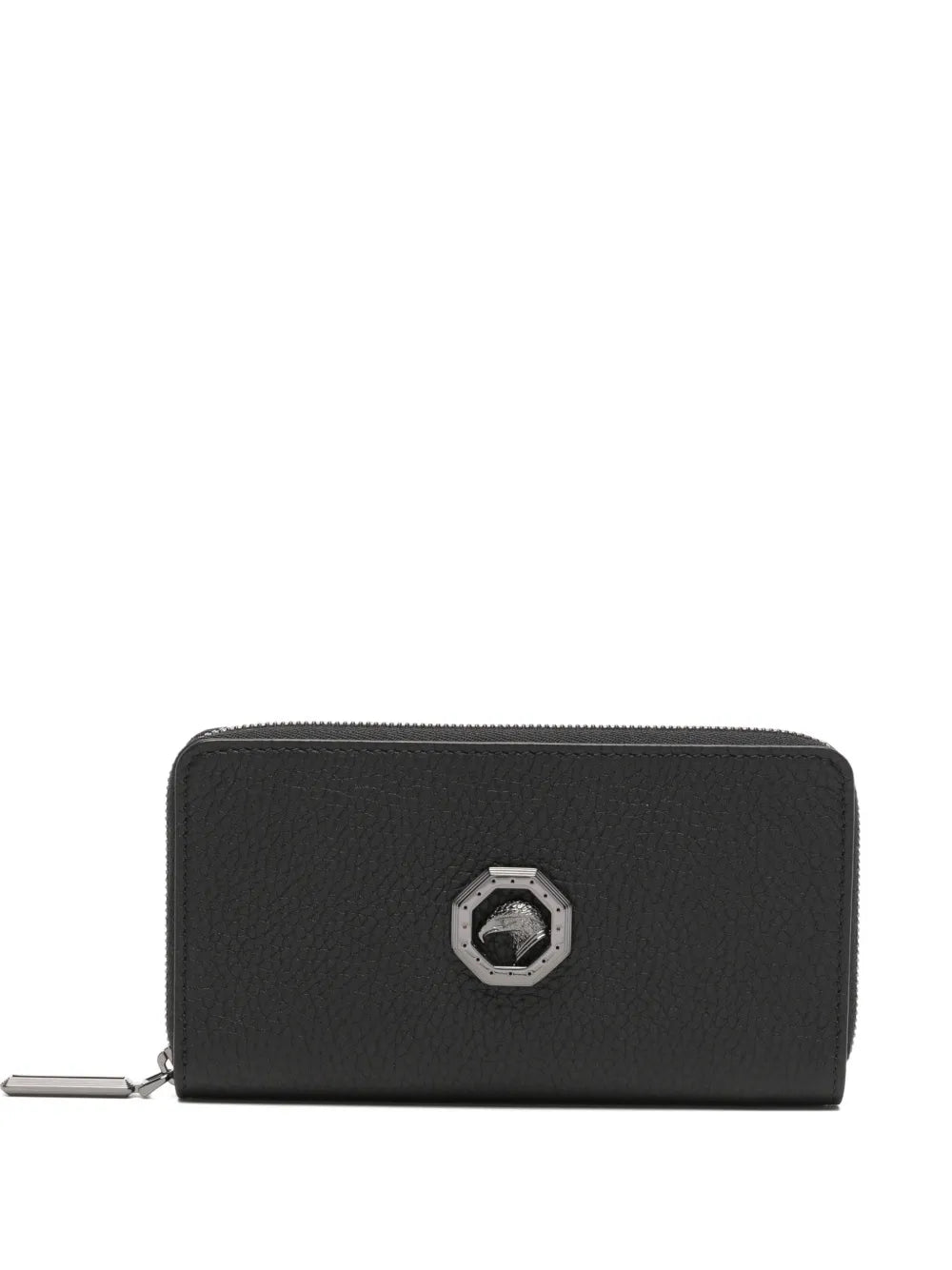 logo-plaque leather wallet