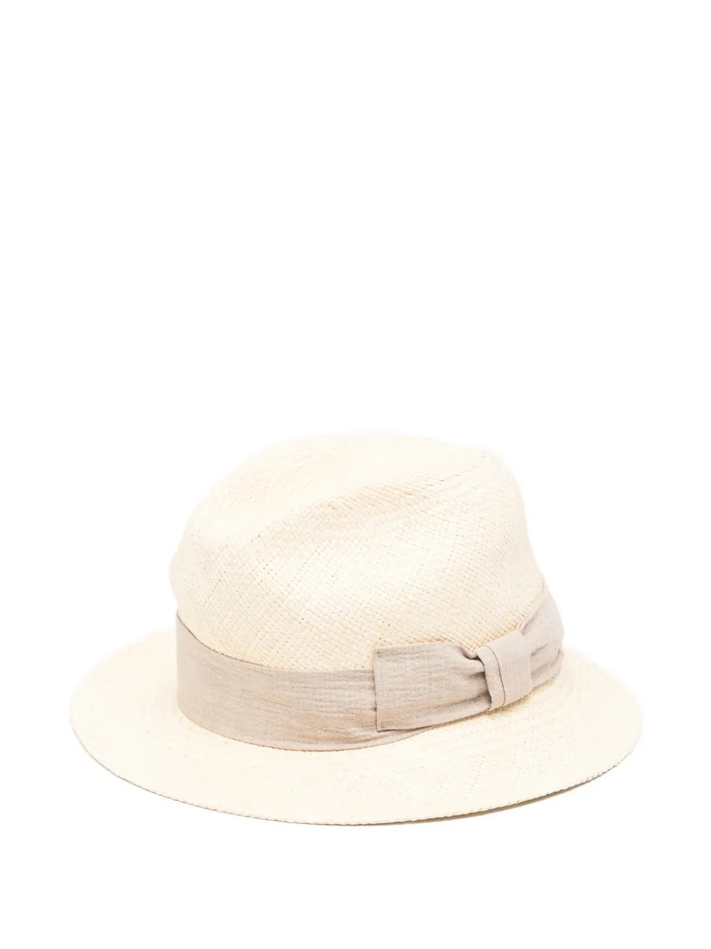 Panama bow-detail hat