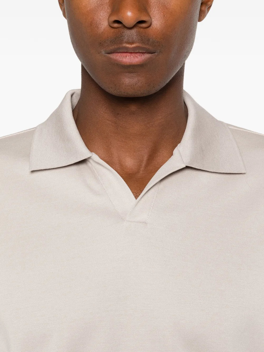 polo-collar T-shirt