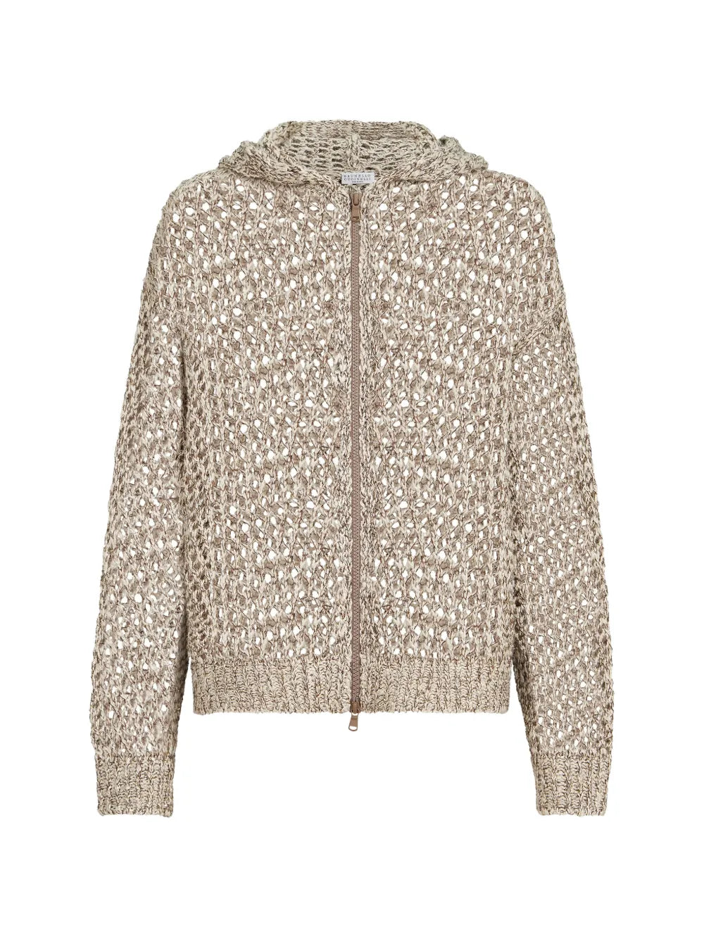 Dazzling chiné net cardigan