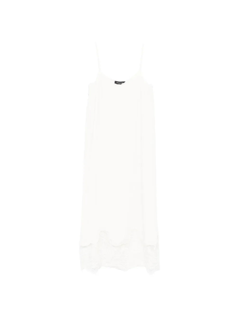 lace-trim midi dress