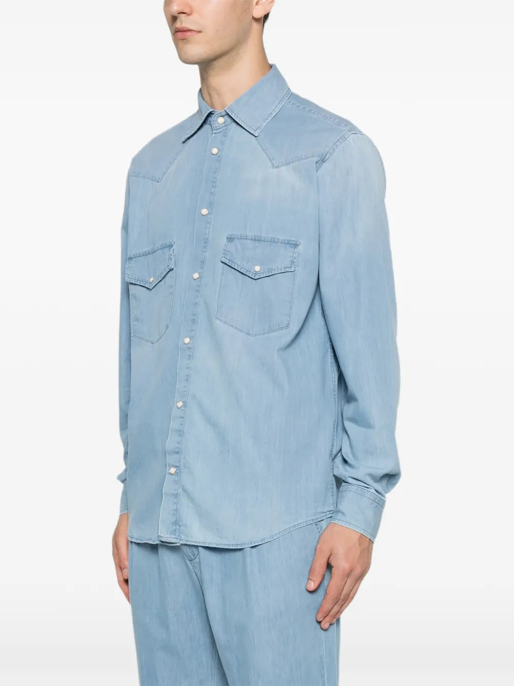 western-style flap-pocket shirt