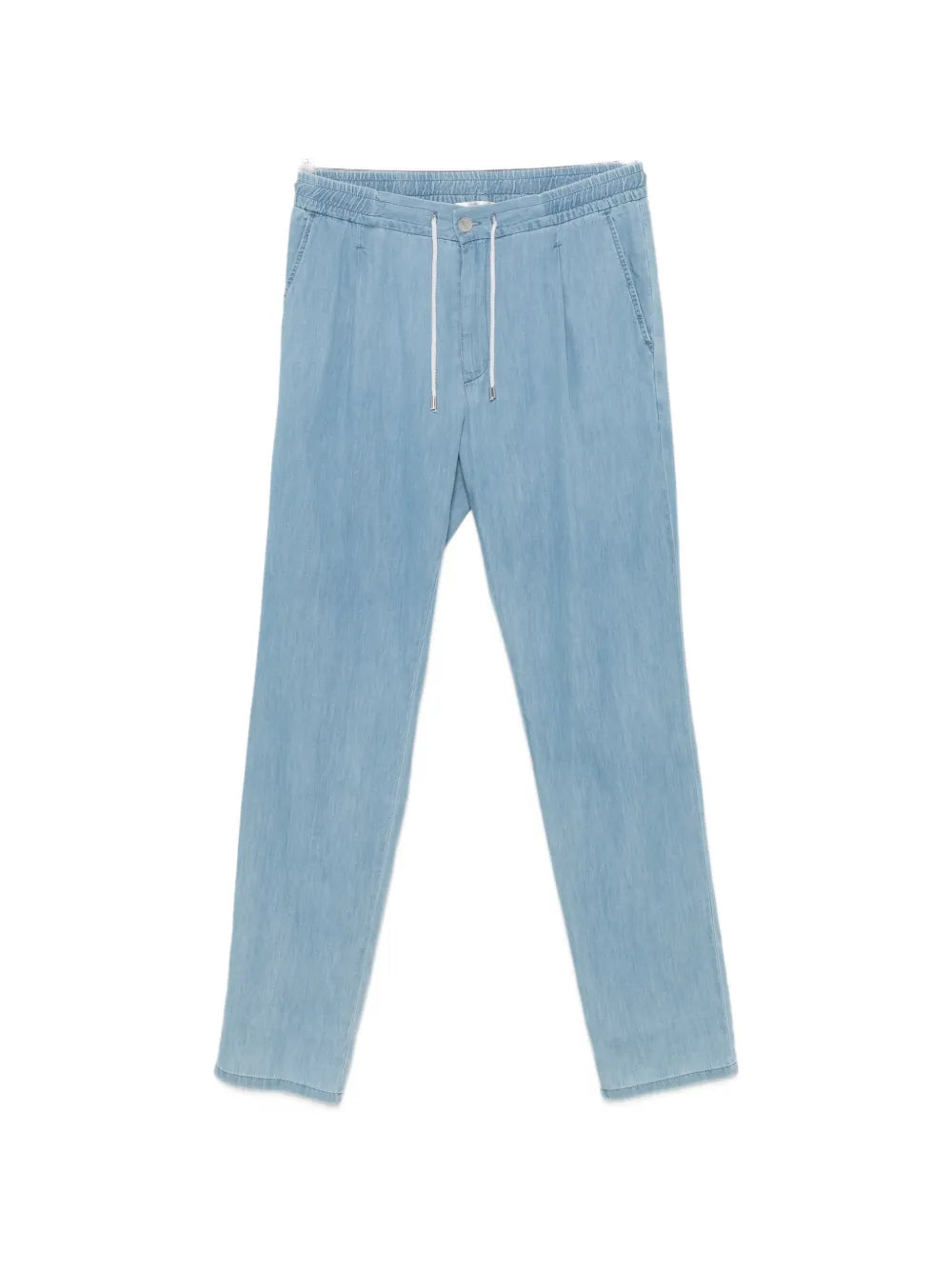 drawstring-waist pleated trousers