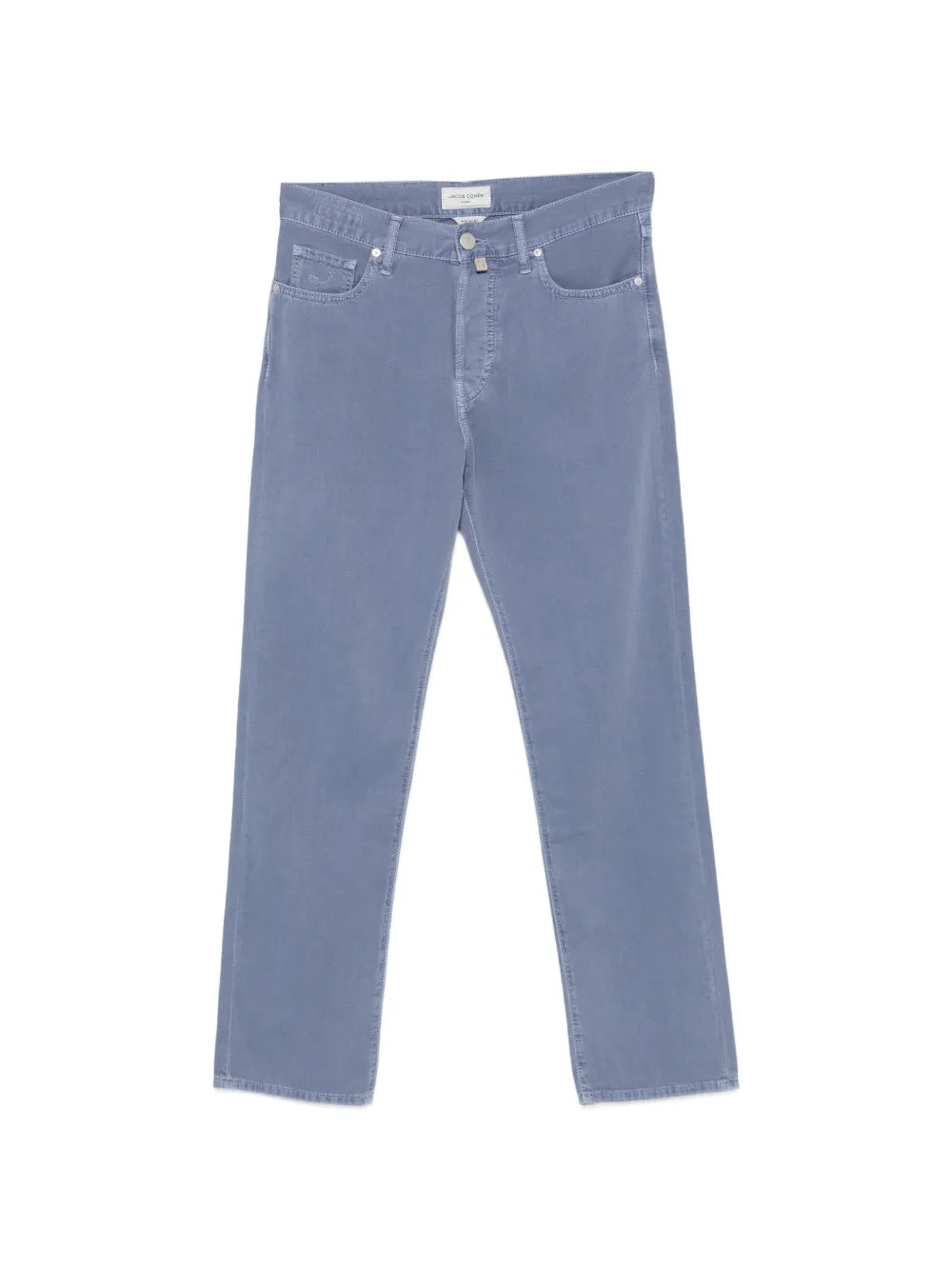 logo-patch straight-leg trousers