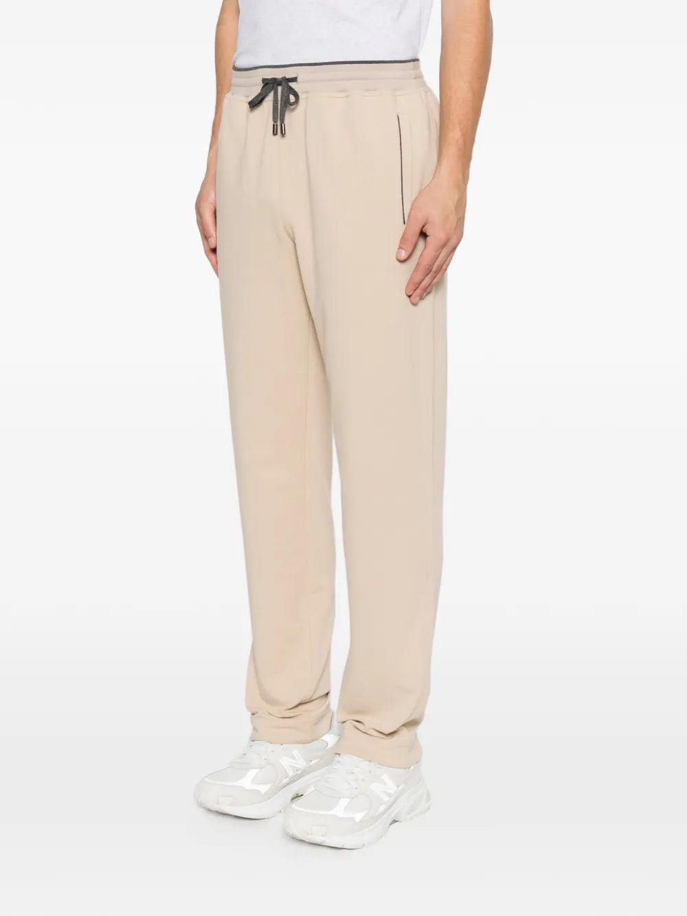 logo-embroidered drawstring track pants