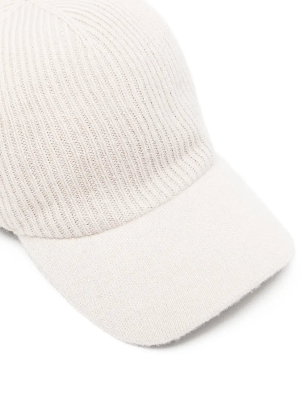 ribbed-knit cashmere baseball cap
