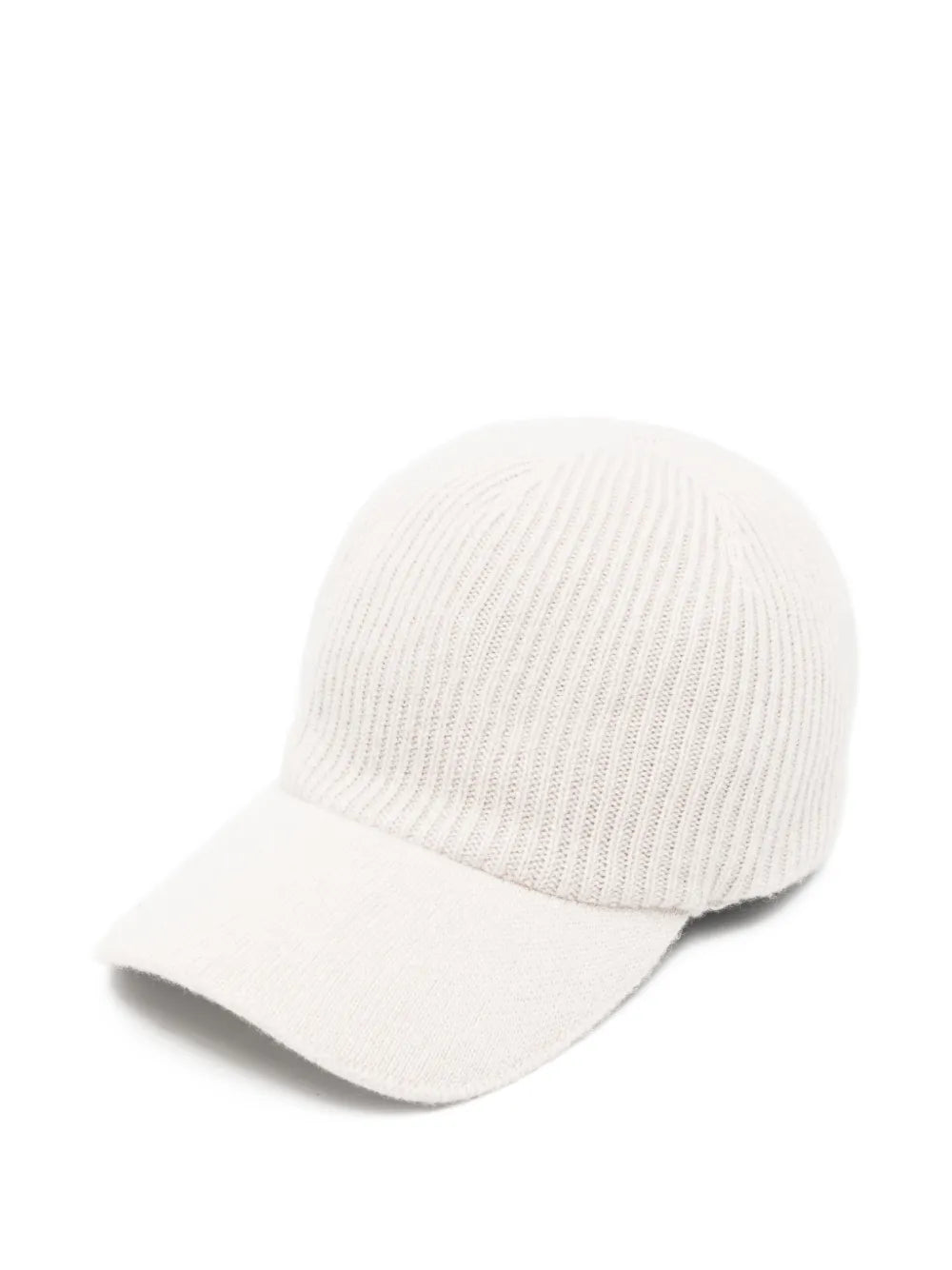 ribbed-knit cashmere baseball cap