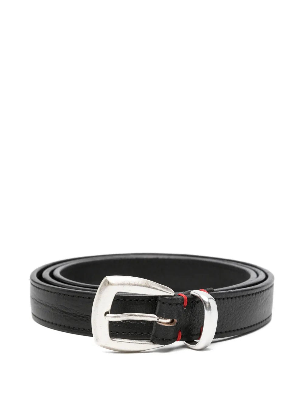 buckle-fastening leather belt