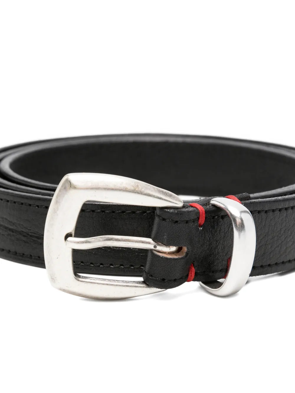 buckle-fastening leather belt