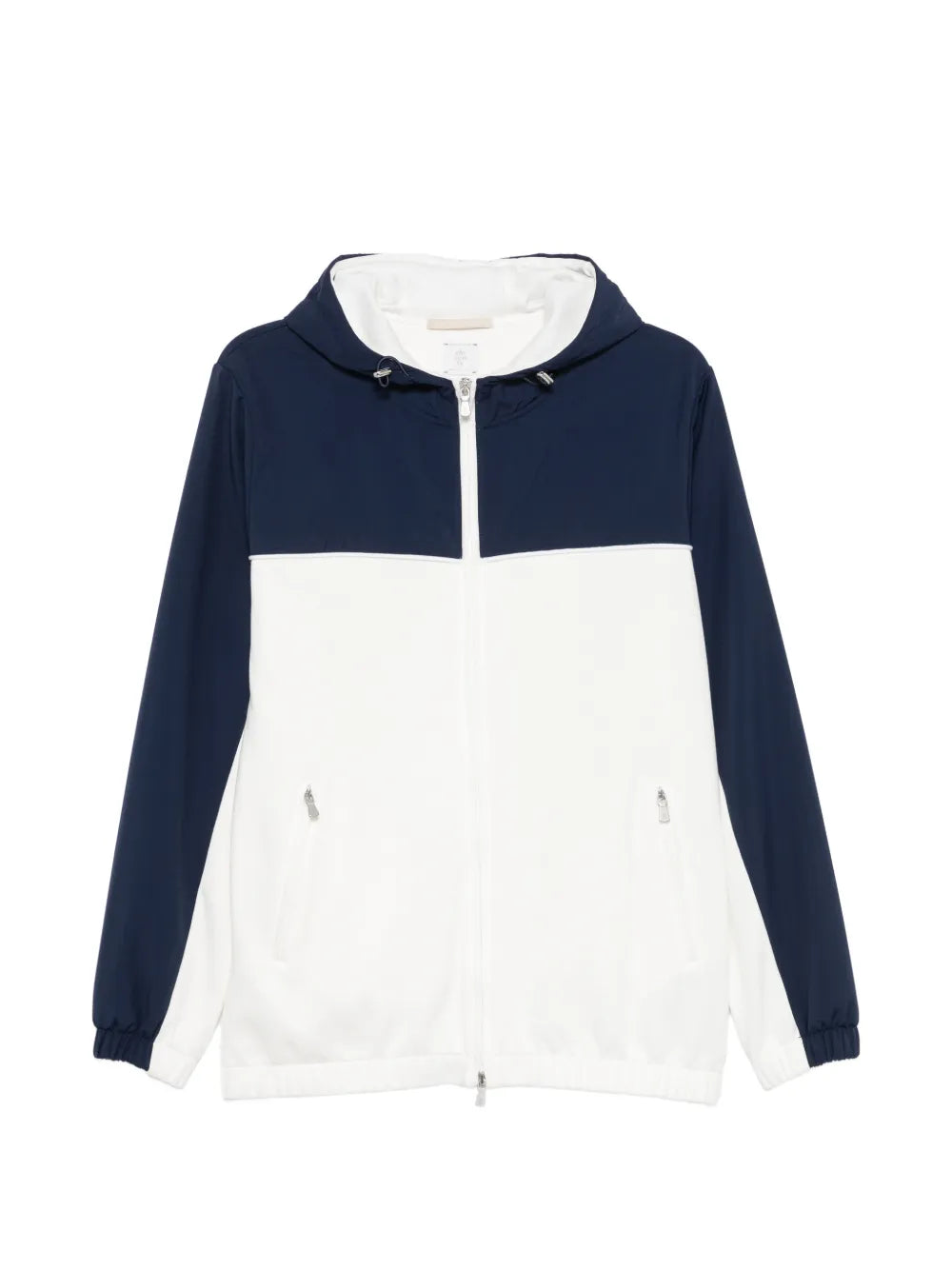 colour-block zip-up hoodie