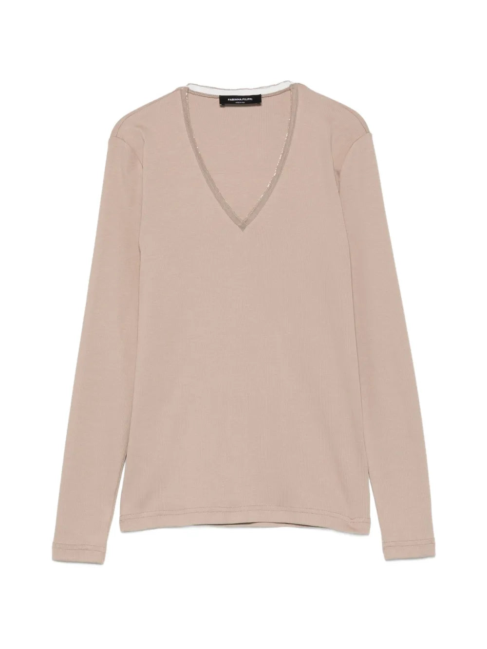 V-neck long-sleeve T-shirt