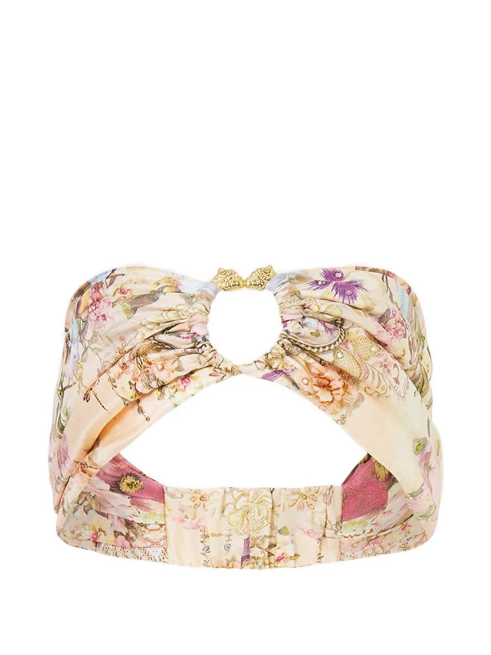 floral-print ring-detail headband