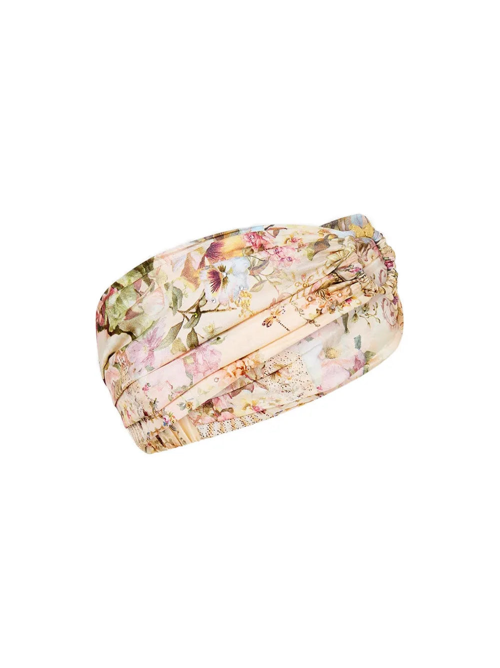 floral-print ring-detail headband