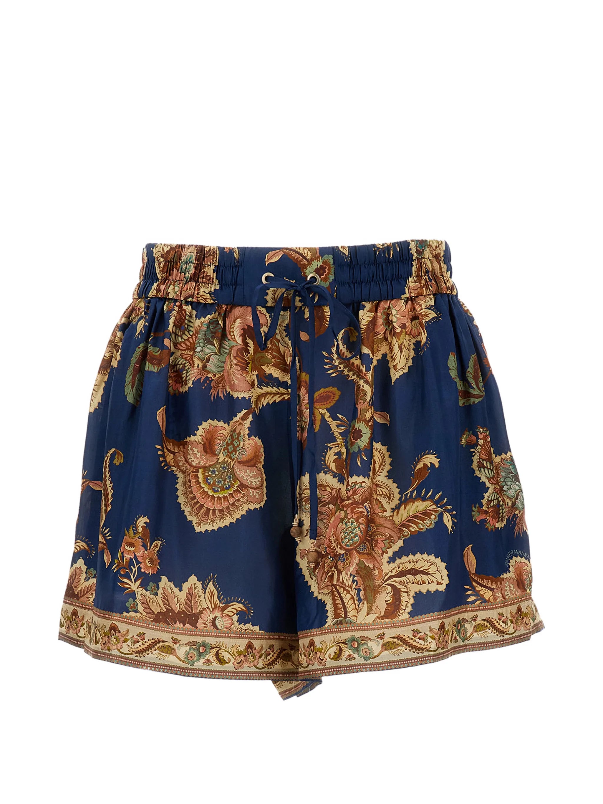Aster printed silk shorts