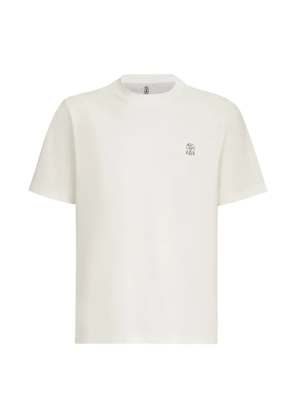 cotton jersey crew neck T-shirt with logo