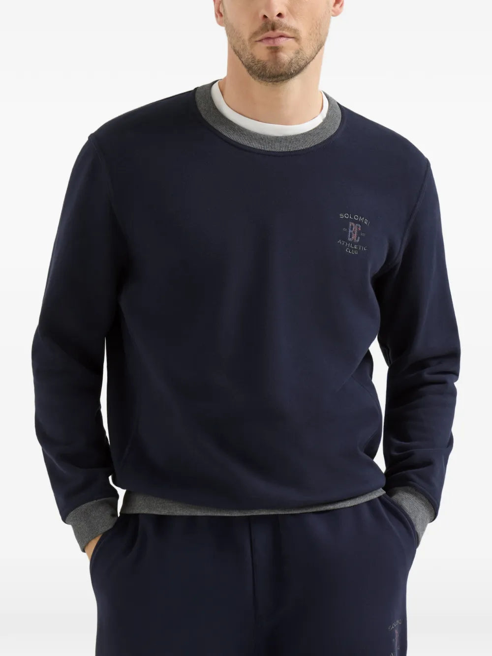 cotton French terry sweatshirt with embroidery
