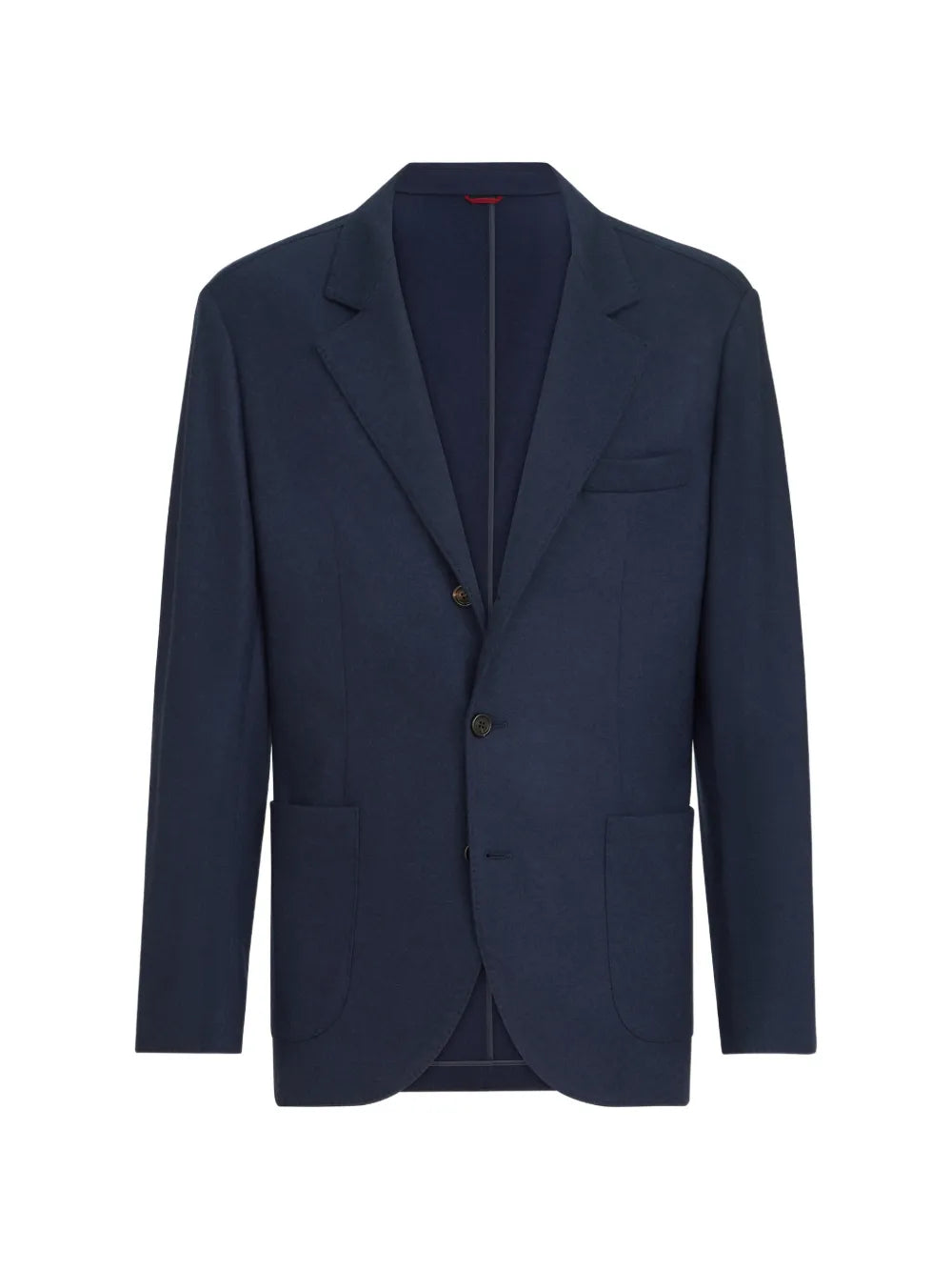 cashmere jersey blazer with patch pockets