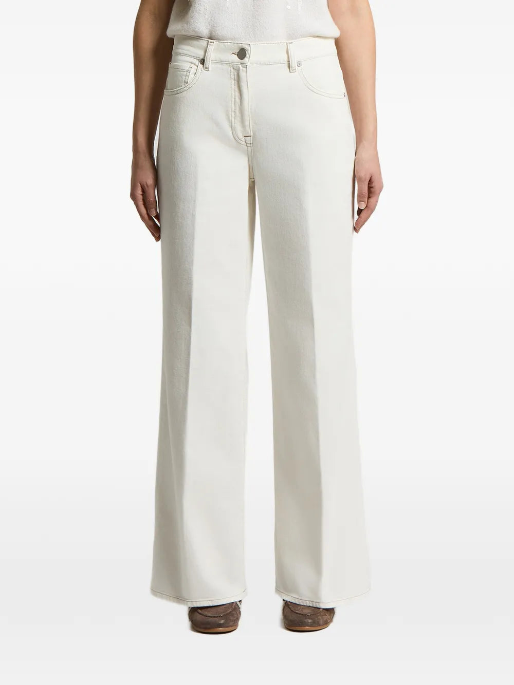 pressed-crease jeans
