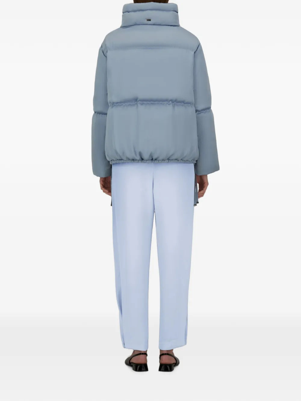 Resort satin-finish straight trousers