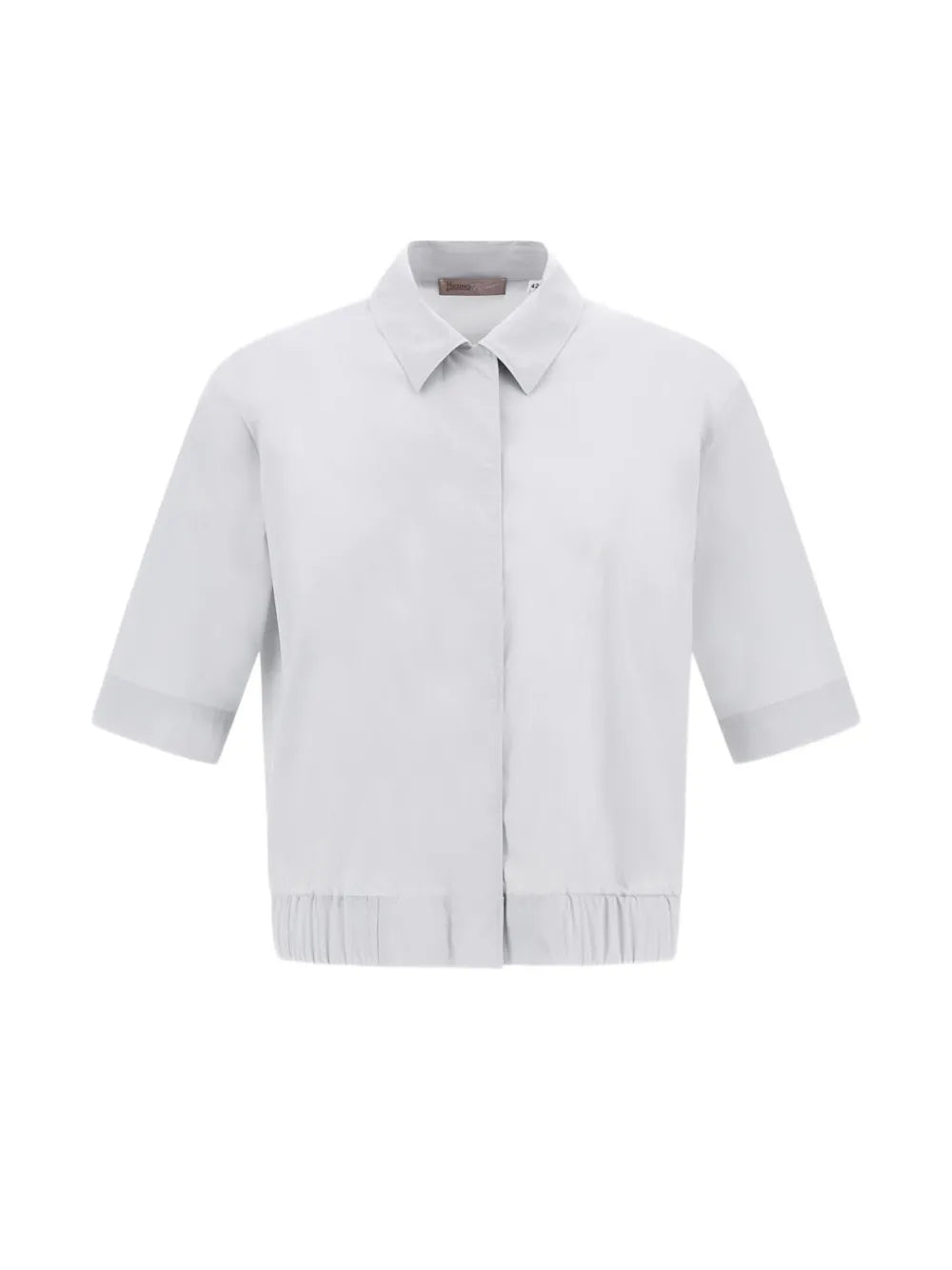 Resort elasticated-hem shirt