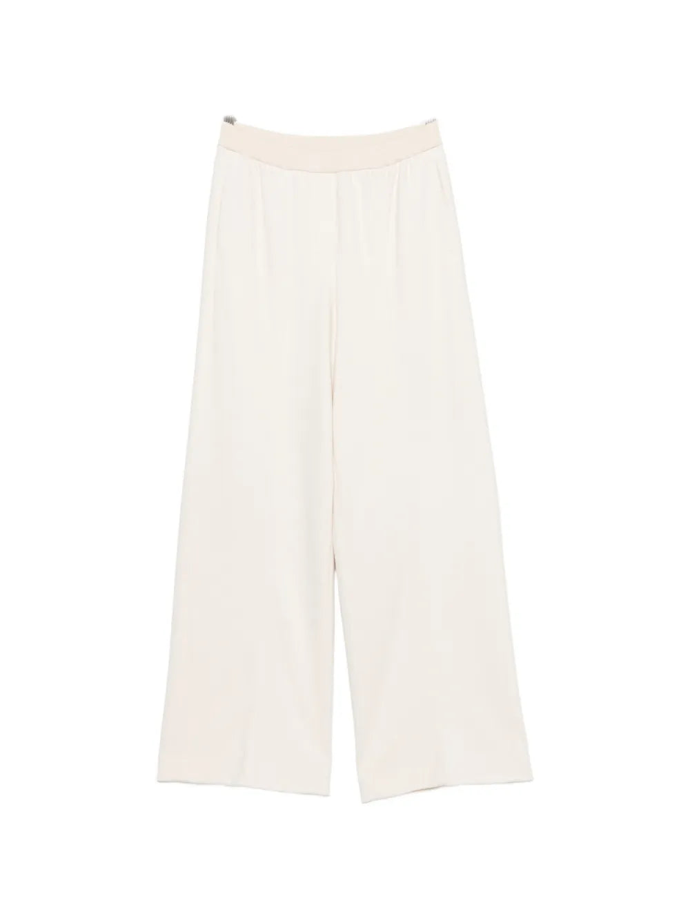 elasticated-waistband wide-leg trousers
