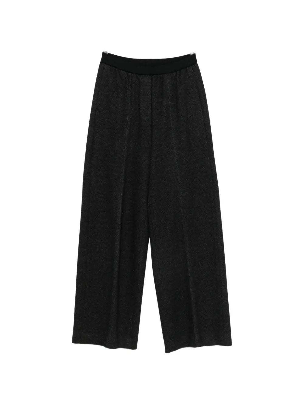 pressed-crease wide-leg trousers