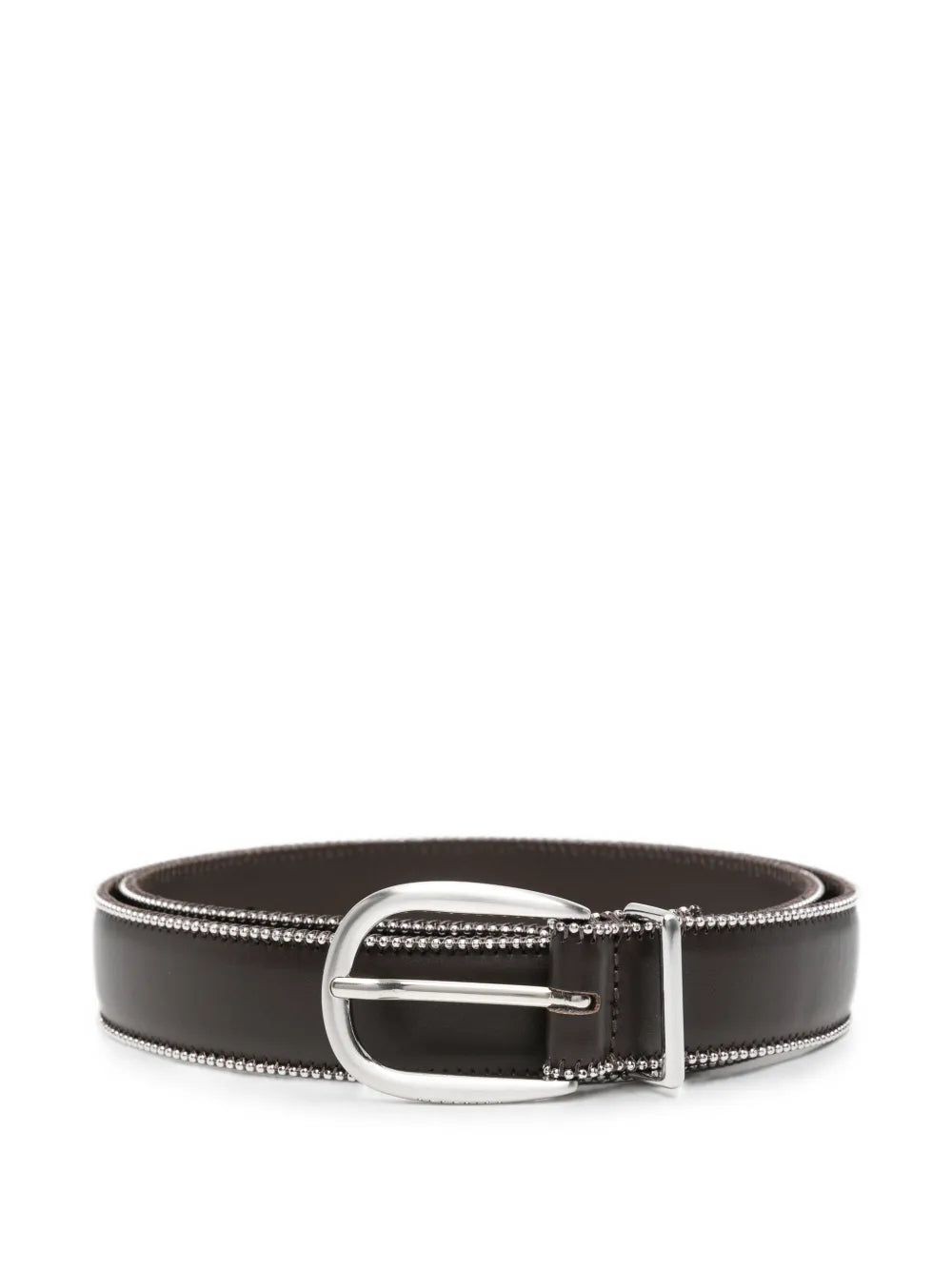 bead-trim leather belt