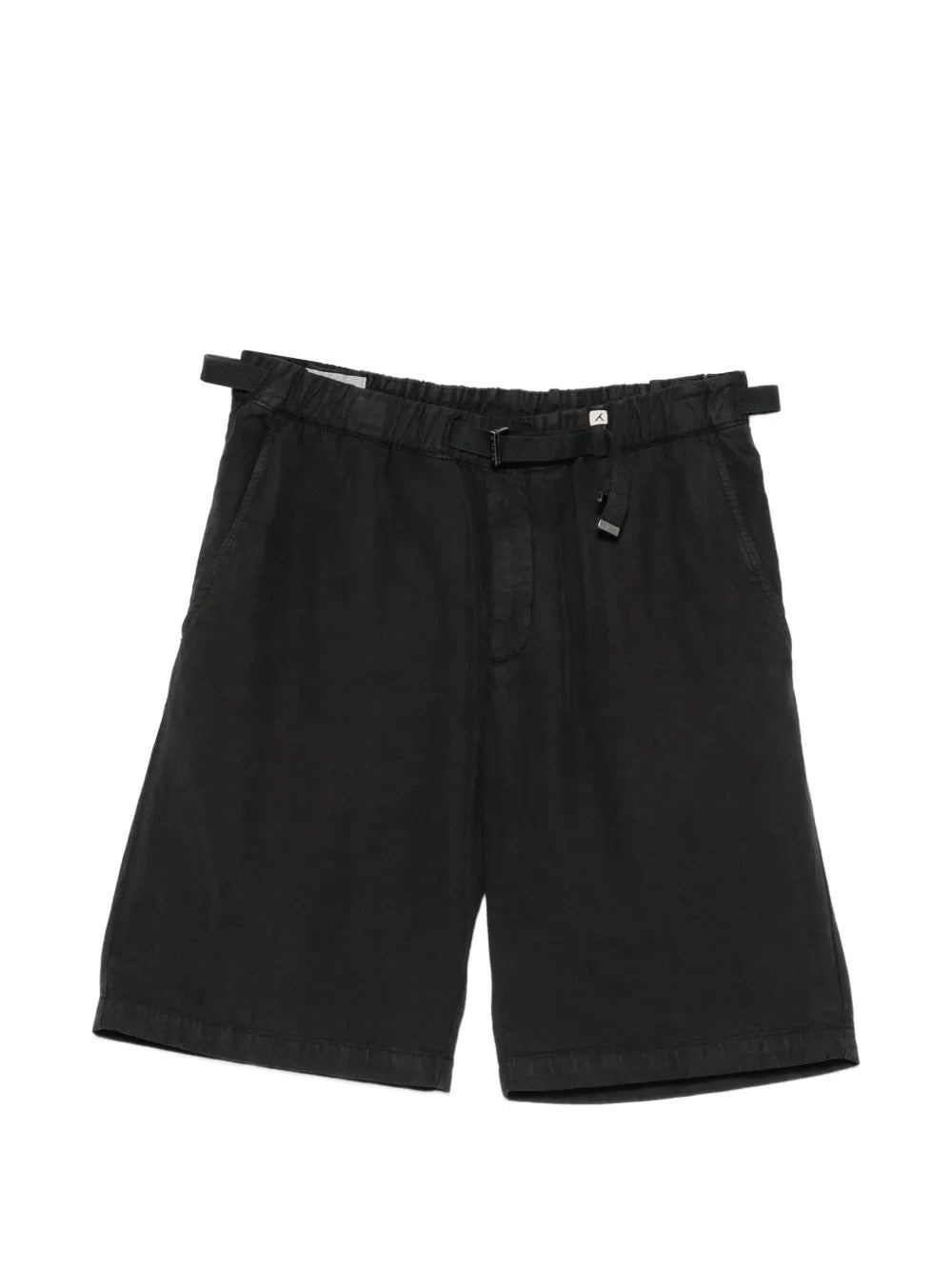 belted straight-leg shorts