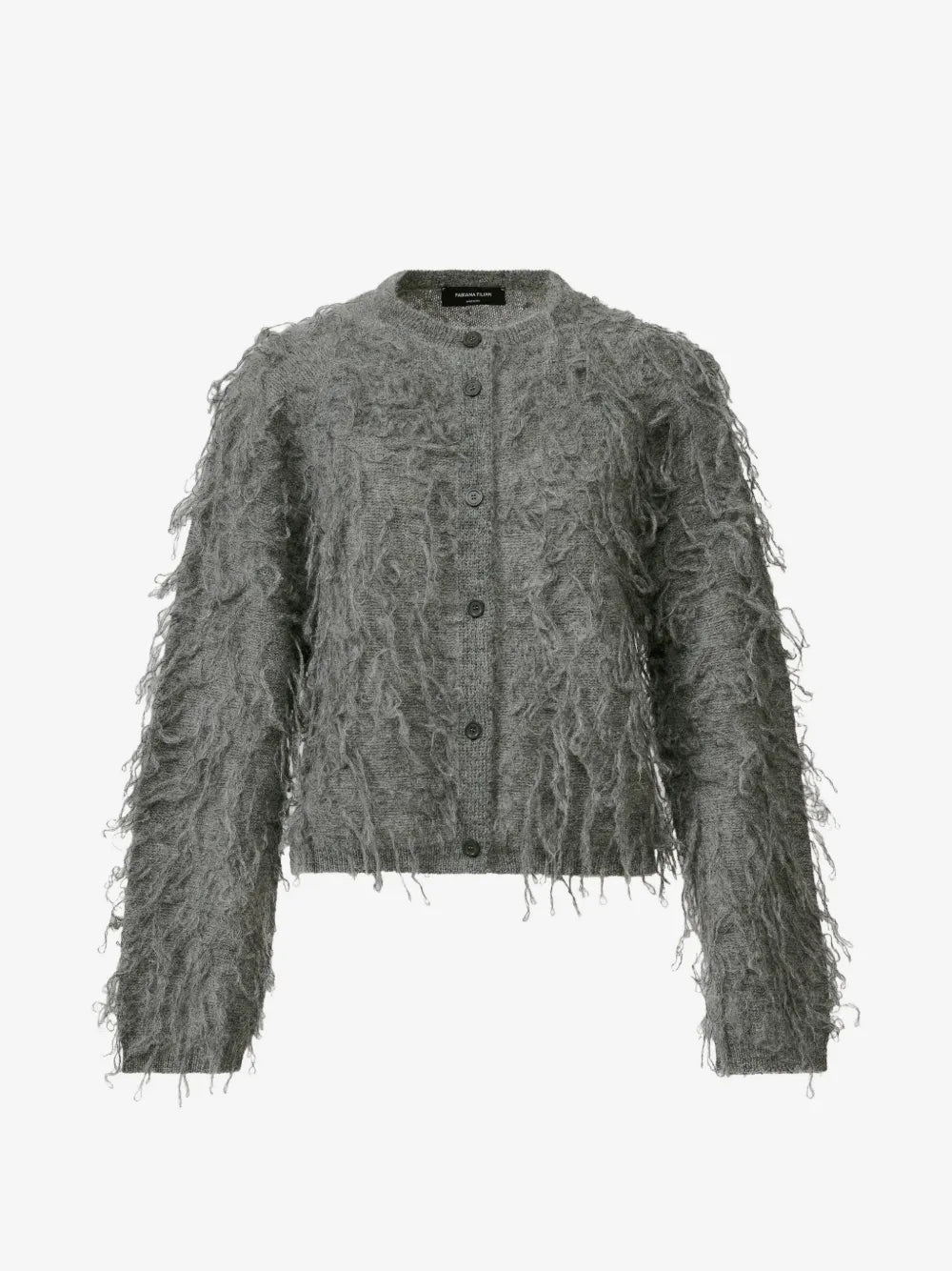 fringed knit cardigan
