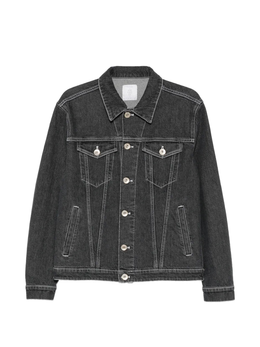 contrast-stitch denim jacket
