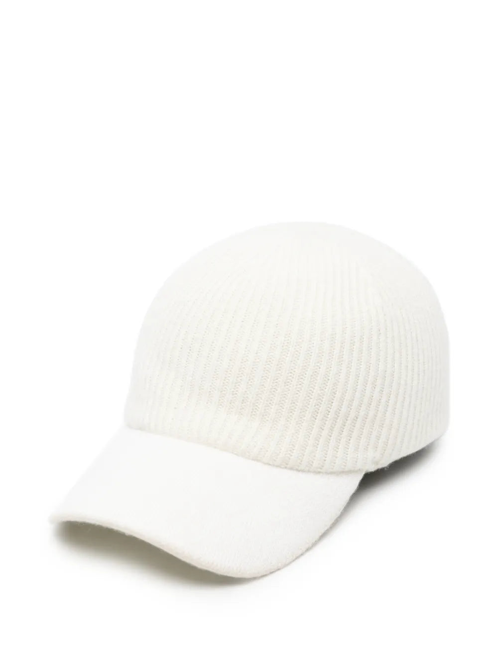 ribbed-knit baseball cap