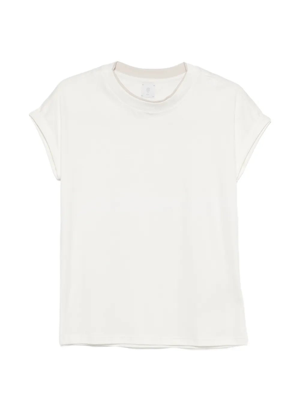 contrast-trim cap-sleeve T-shirt