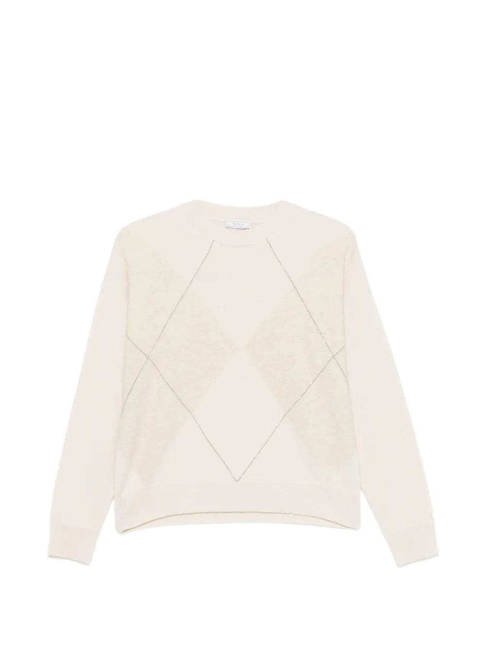 long-sleeve chain-trim sweater