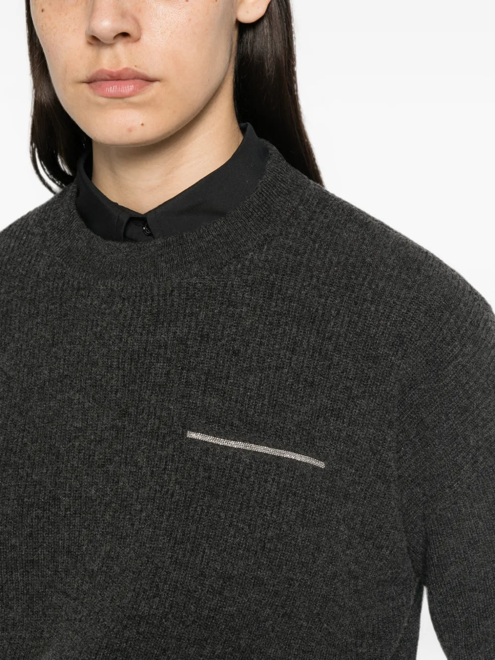 ribbed-knit sweater