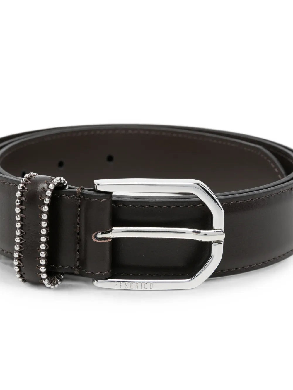 bead-embellished leather belt