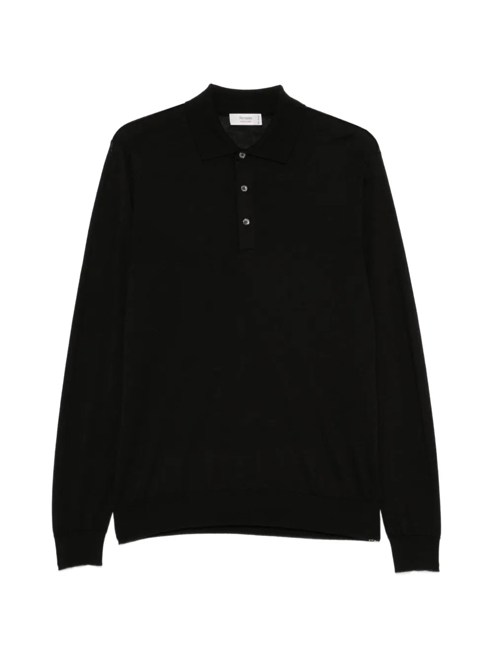 long-sleeve buttoned polo shirt