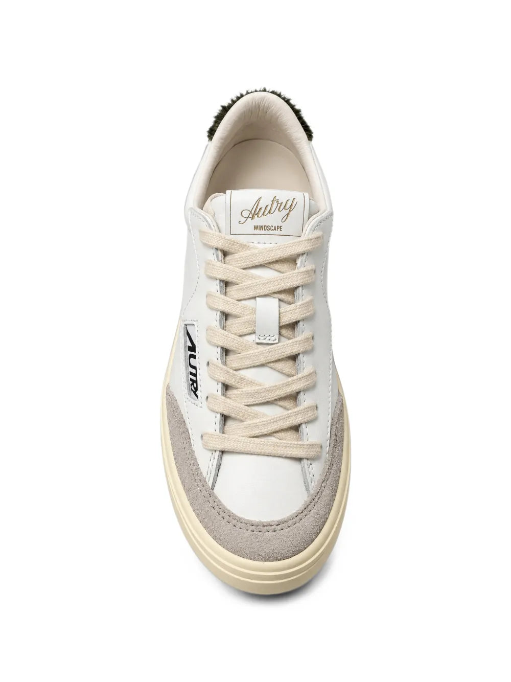 Windscape low sneakers in white and military leather