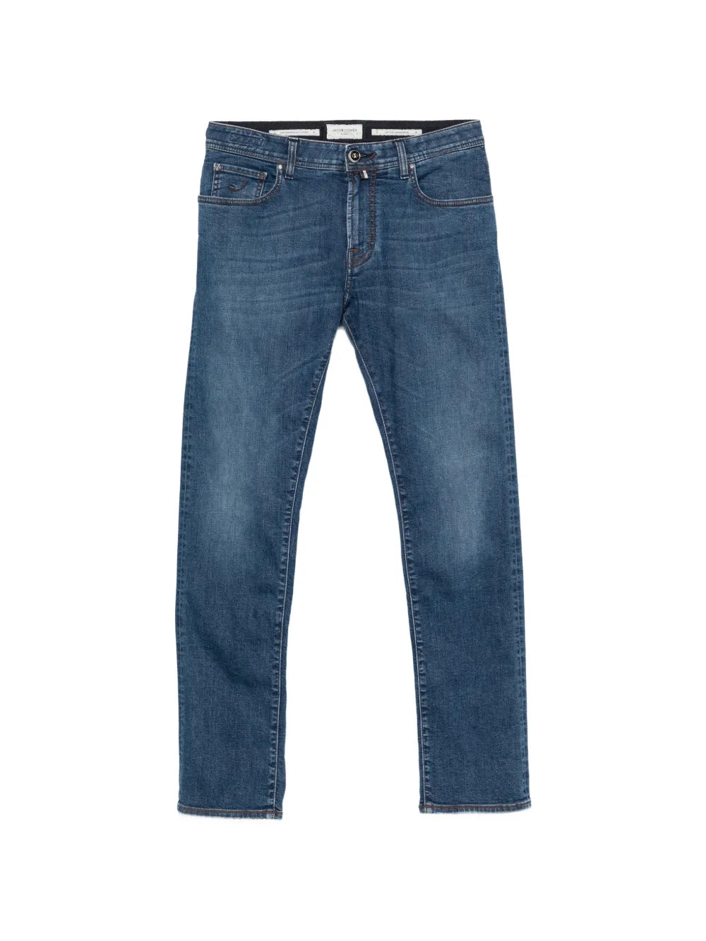 faded straight-leg jeans