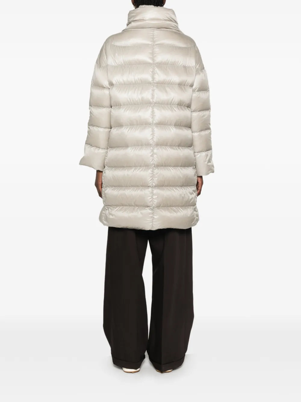 quilted high-neck coat