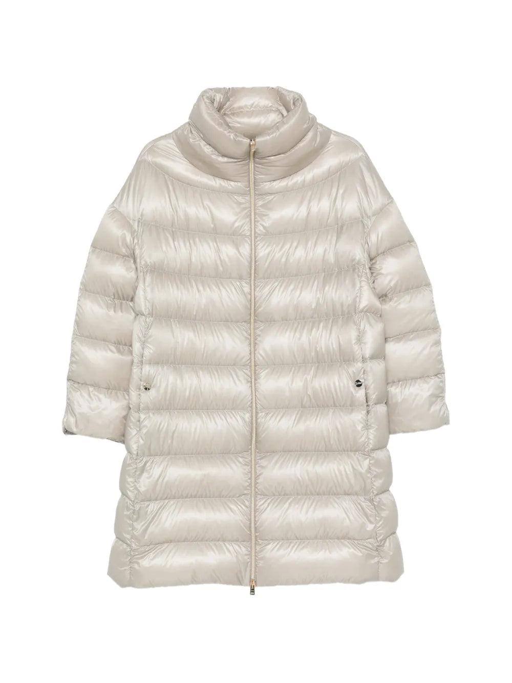 quilted high-neck coat