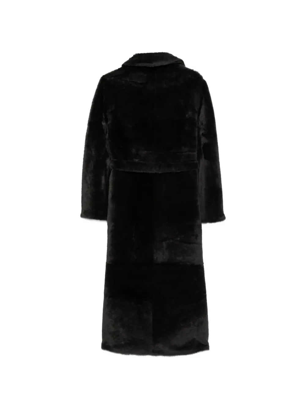 belted shearling coat