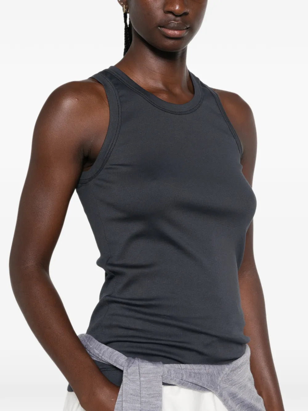 ribbed-knit tank top