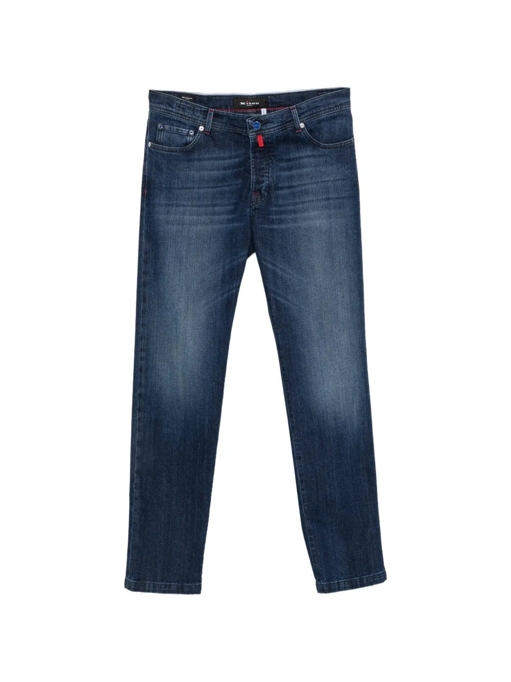 faded straight-leg jeans