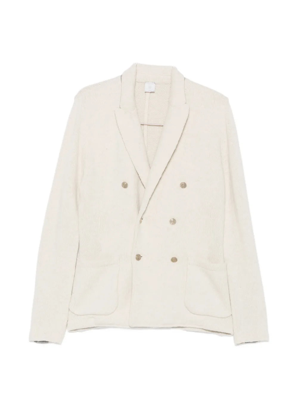 double-breasted knitted jacket